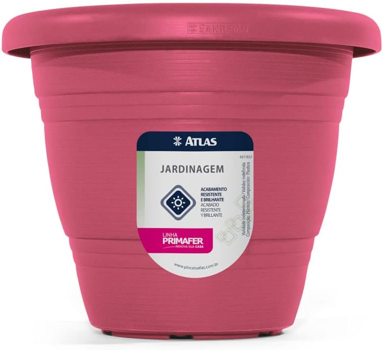 Imagem do produto Atlas Vaso Jardim 13 cm Plástico Cinza Primafer