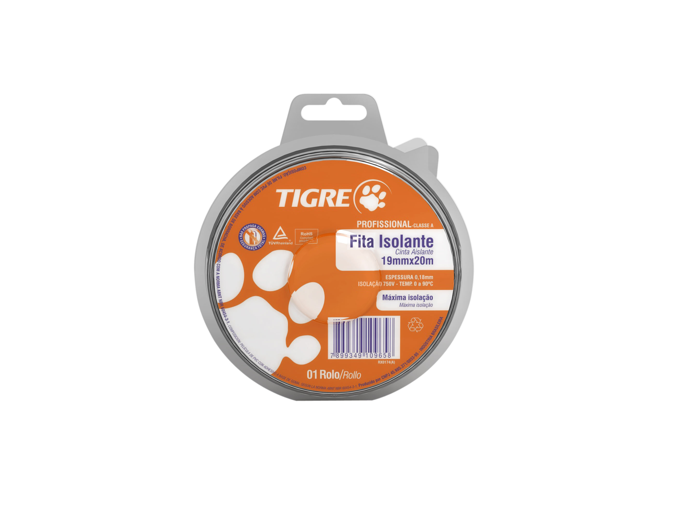 Imagem do produto Tigre Fita Isolante Profissional 20m