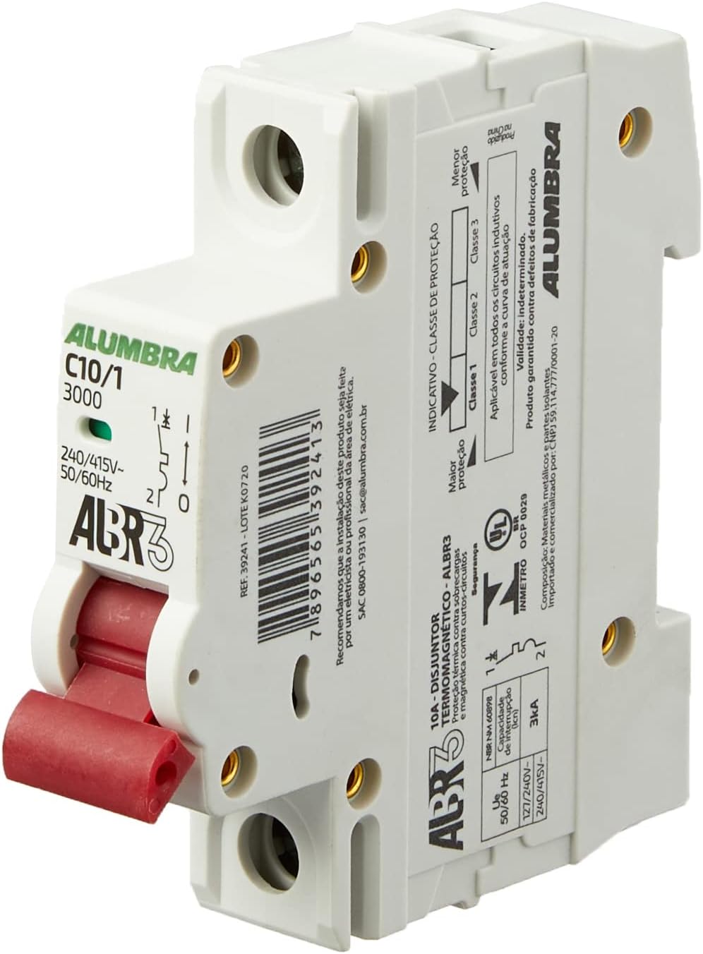 Imagem do produto Alumbra Disjuntor Unipolar DIN 10A