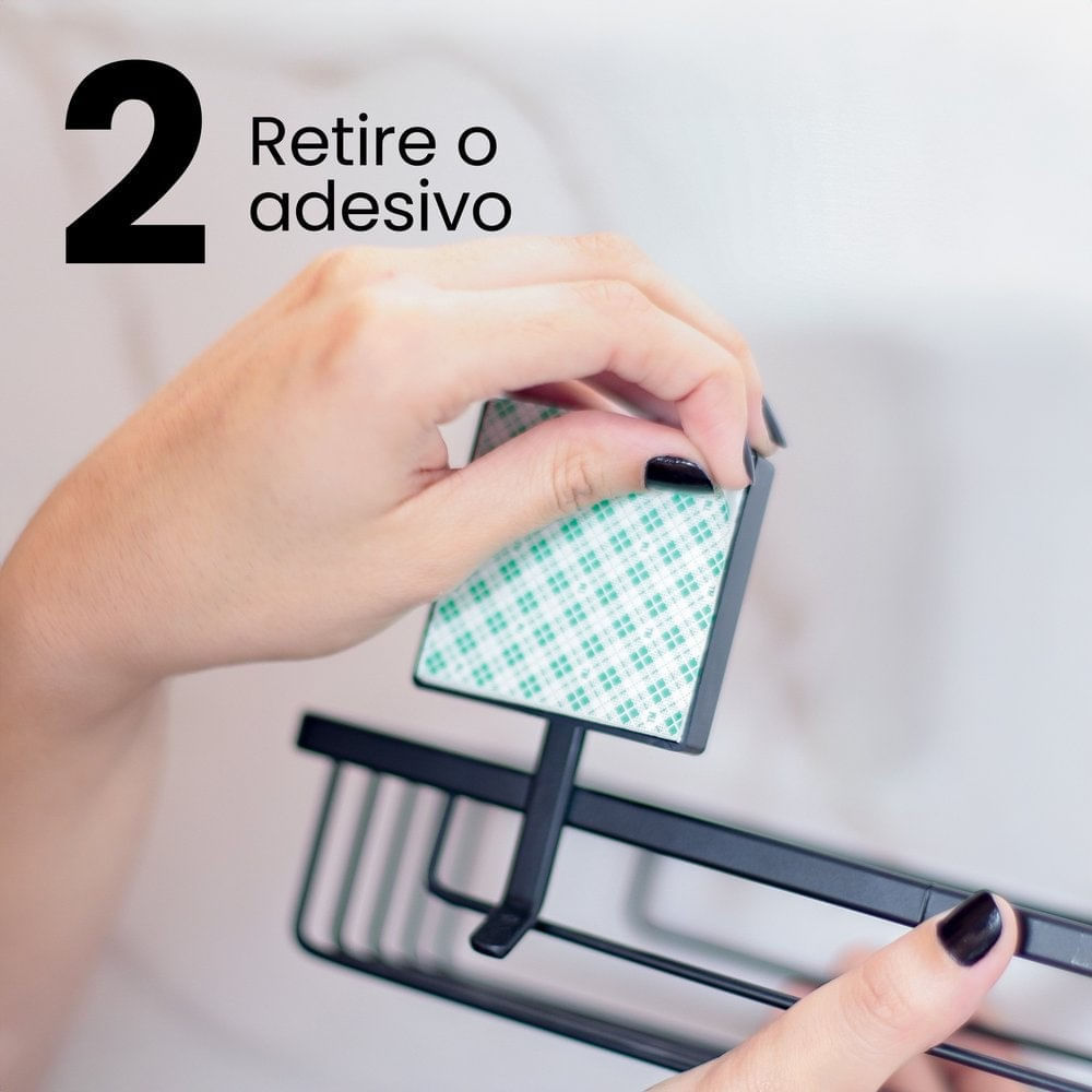 Imagem do produto Arthi Porta Shampoo Ret Piatina Black 3M