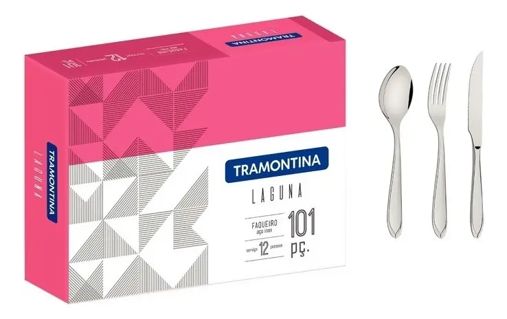 Imagem do produto Tramontina Faqueiro Laguna em Aço Inox 101 Peças