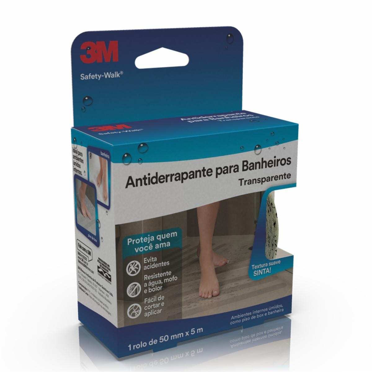 Imagem do produto Fita Antiderrapante para Banheiros 3M Safety-Walk 50mmX5m Transparente