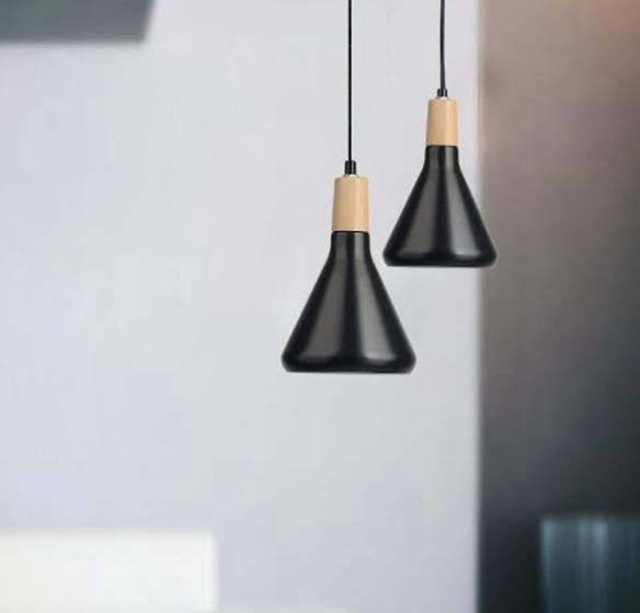 Imagem do produto Quality Pendente Metal/Madeira G9 12x18 cm Preto