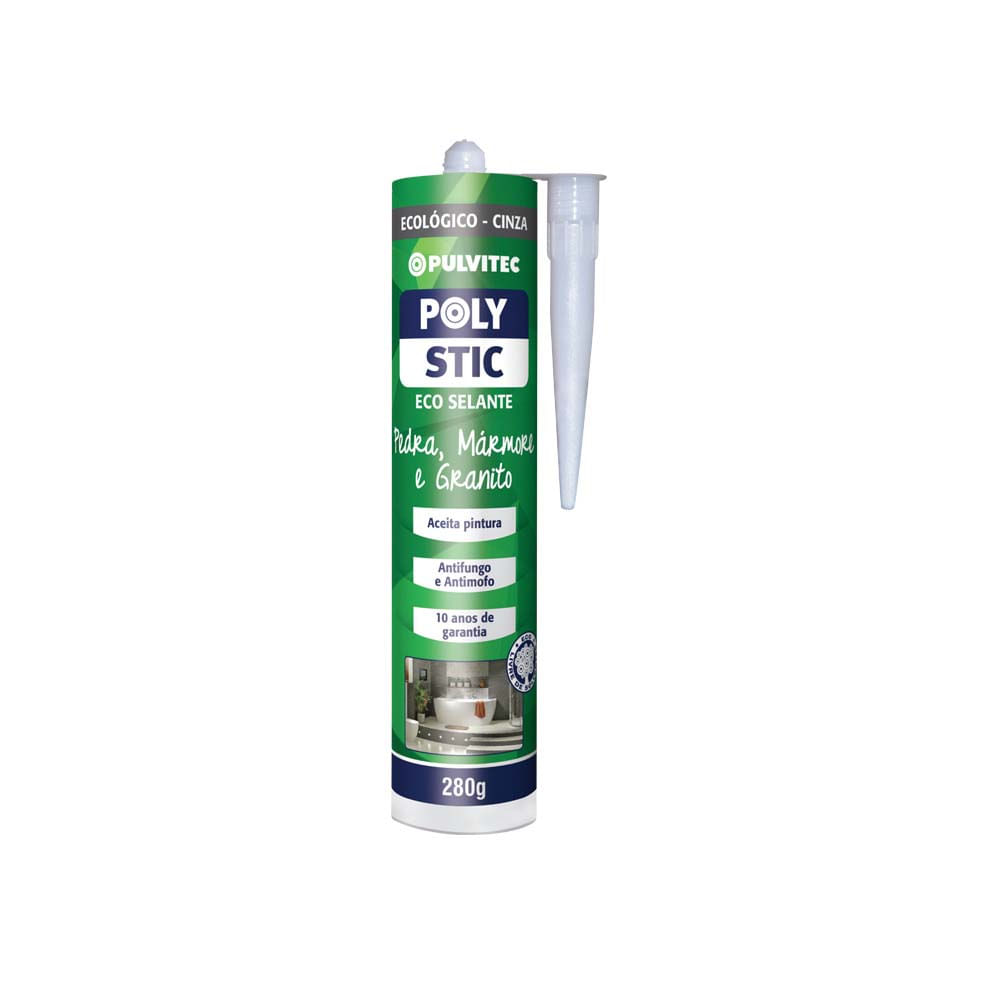 Imagem do produto Pulvitec Cola Selante Polystic Eco PMG 280 g Cinza