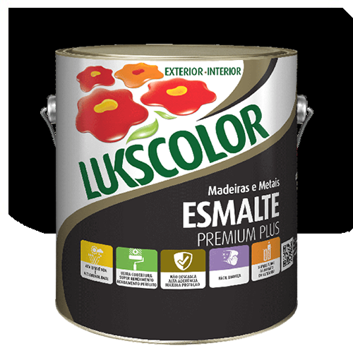 Imagem do produto Lukscolor Esmalte Premium Preto Fosco 3,6L
