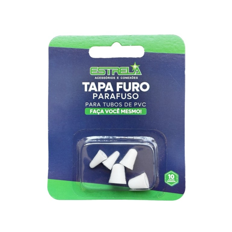 Imagem do produto Estrela Tapa Furo Parafuso PVC 5 Peças Branco