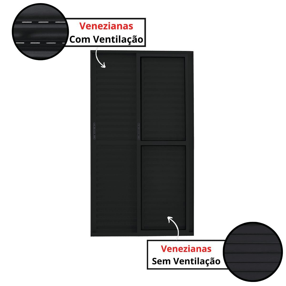 Imagem do produto Atlantica Porta Veneziana 3Fl Magnum 2100X1500 Pt Atlan 80591