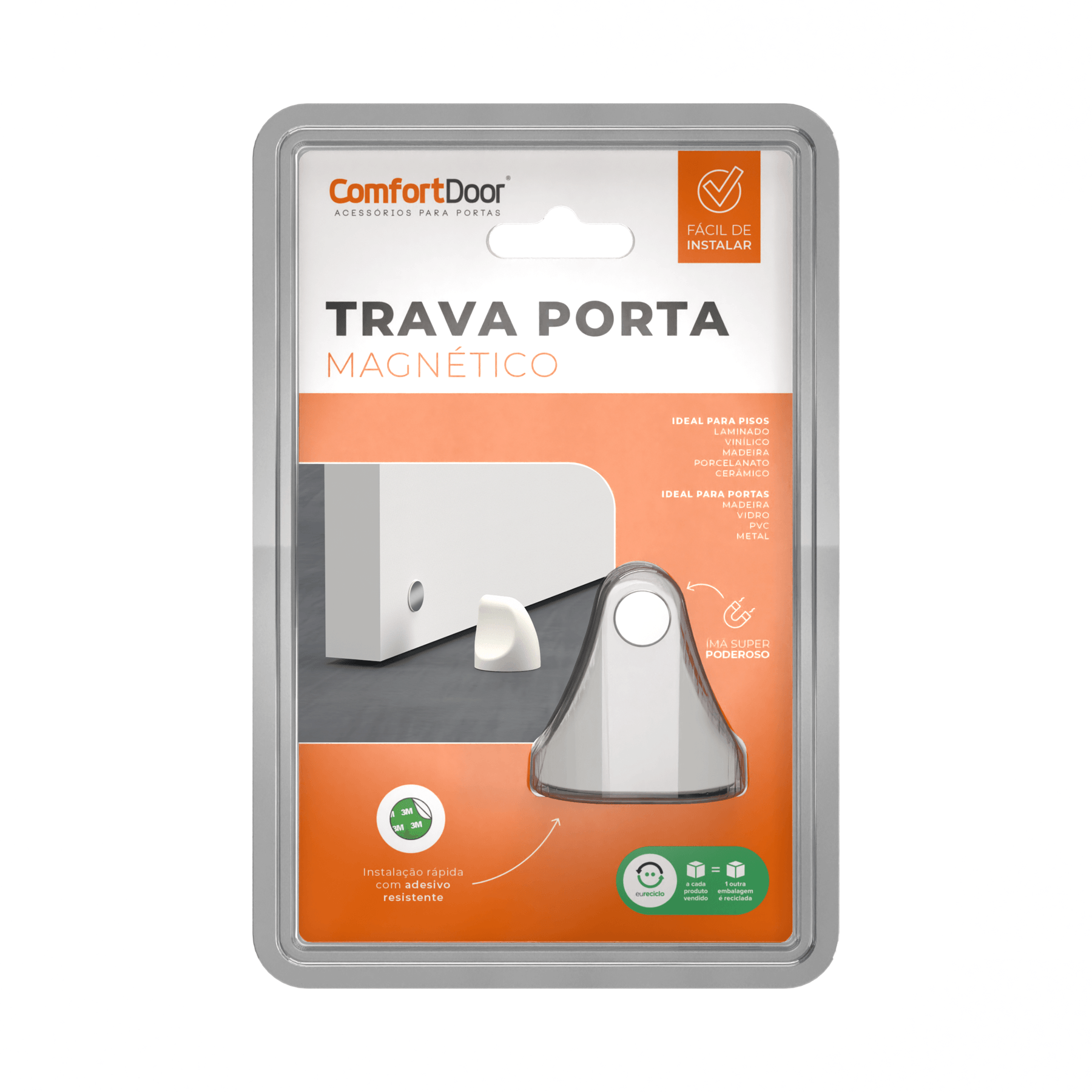 Imagem do produto Comfort Door Bate Porta Magnético Branco