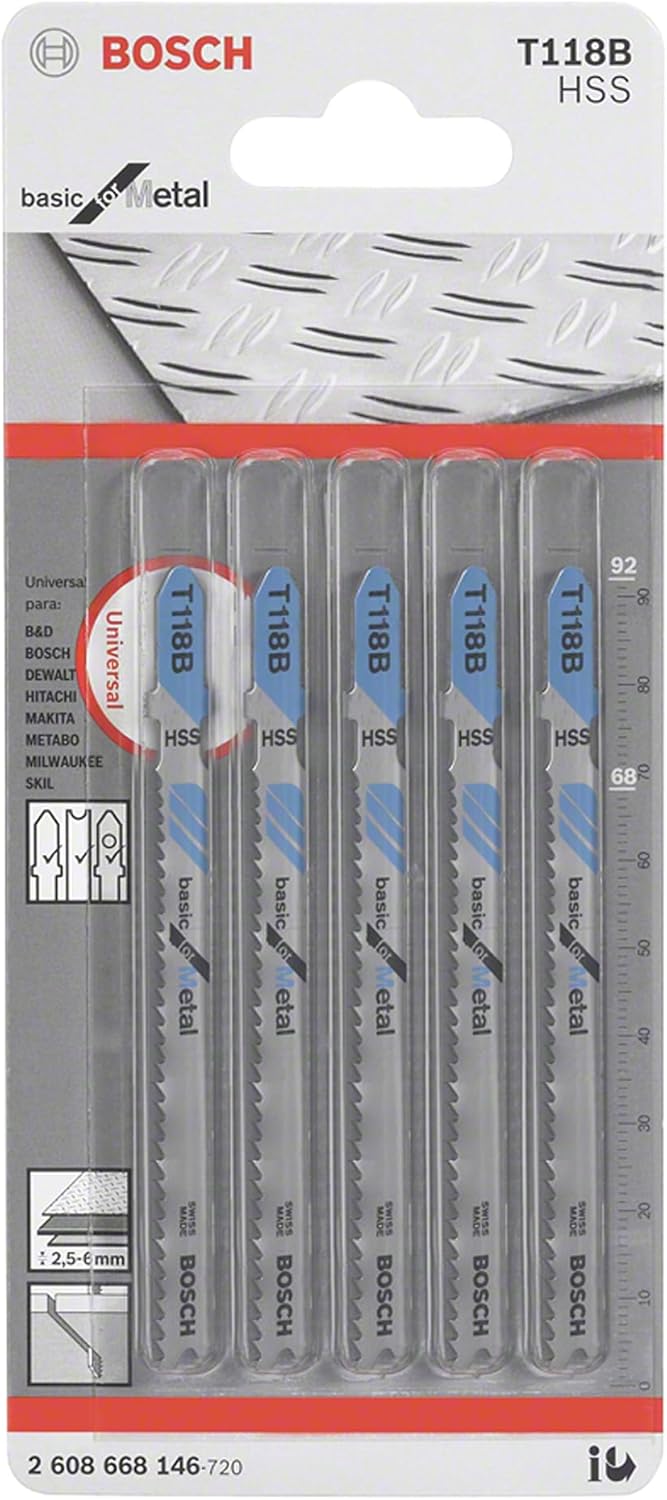 Imagem do produto Bosch Lamina Serra Ticotico T118B 2608668146 Metal 5Pc