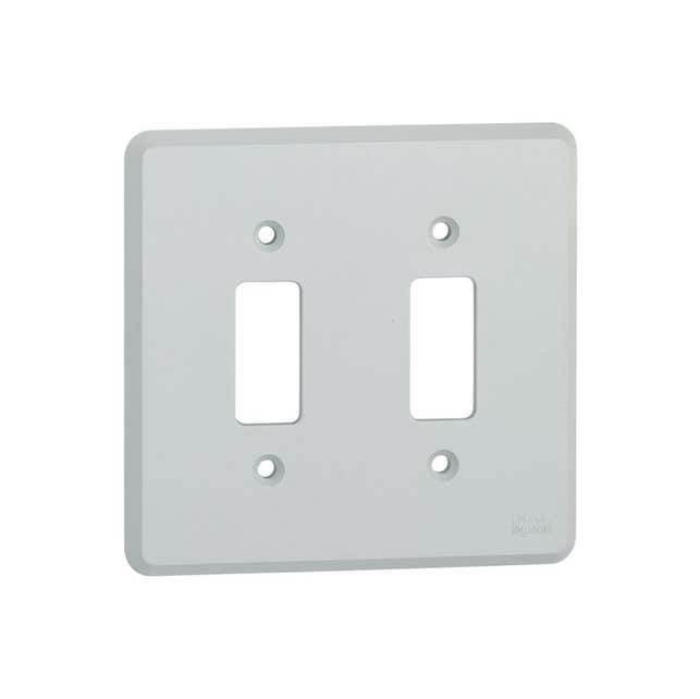 Imagem do produto Pial Legrand Placa 4x4 com 2 Postos Separados (1S+1S) para Caixa de Embutir Clássica Cinza