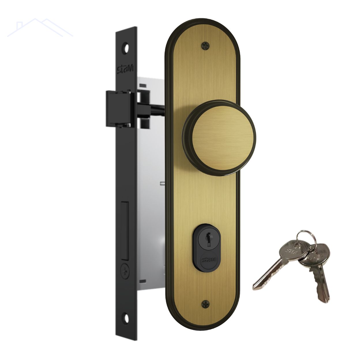 Imagem do produto Stam Fechadura 1601/08 Oxidado Externa