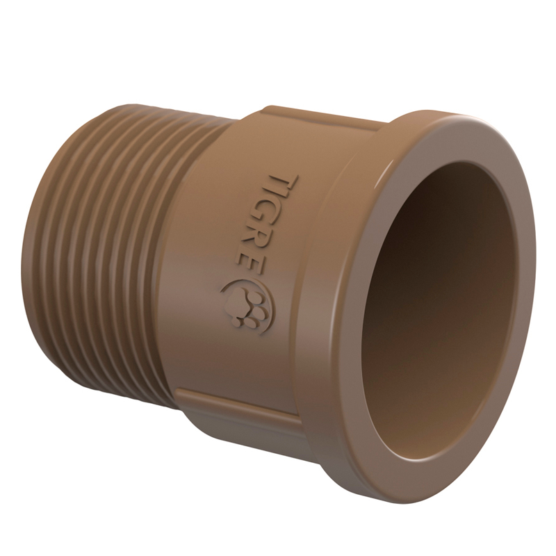 Imagem do produto Tigre Adaptador Soldável Curto de PVC Marrom 25mm x 3/4"