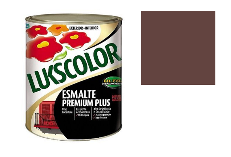 Imagem do produto Lukscolor Esmalte Sintético Premium Marrom Claro 3,6 Litros