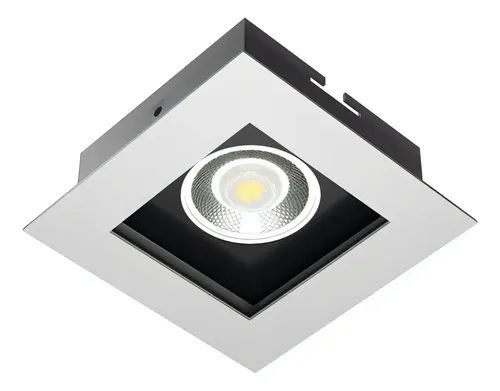 Imagem do produto Belly Spot de Embutir Quadrado Recuado para Dicroica em Alumínio Branco/Preto