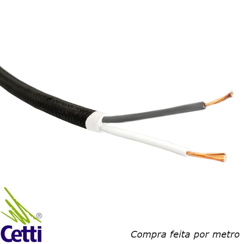 Imagem do produto Cabo Lustre PP 2x0,50mm Preto Nobre
