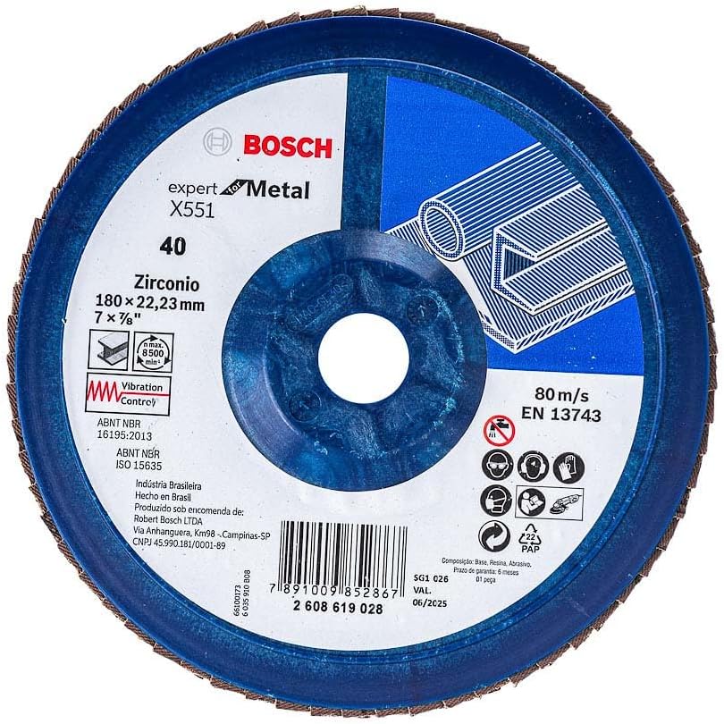 Imagem do produto Bosch Disco de Lixa Flap 7 G 40 2608619028/2608619292