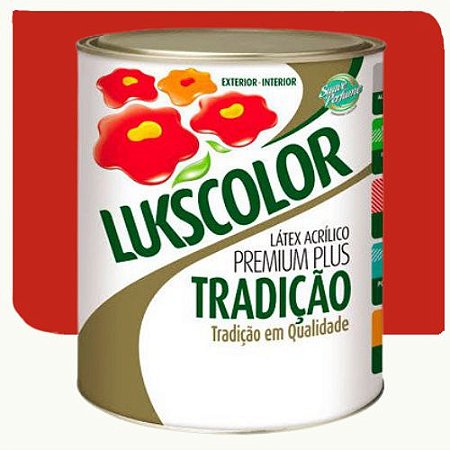 Imagem do produto Lukscolor Tinta Látex Acrílica Tradição Vermelho 3,6L