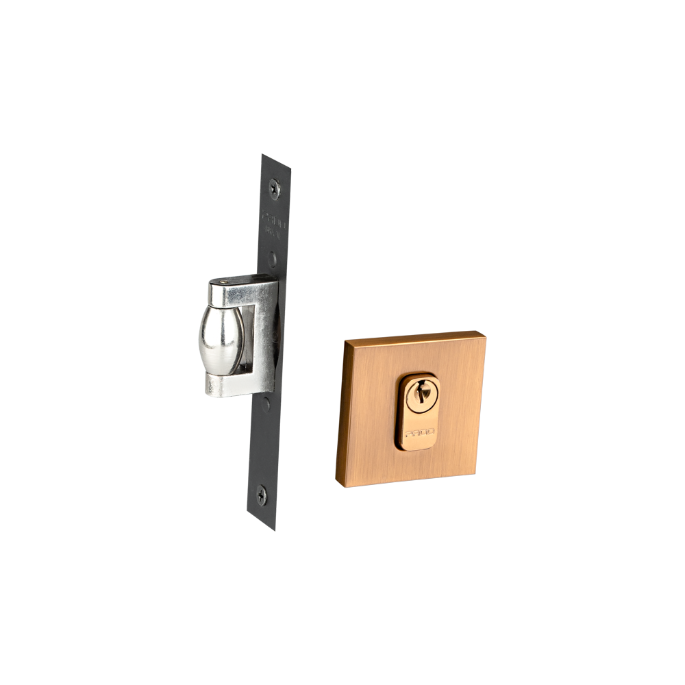 Imagem do produto Pado Trava Pivotante Roseta Quadrada Red Gold Escovado