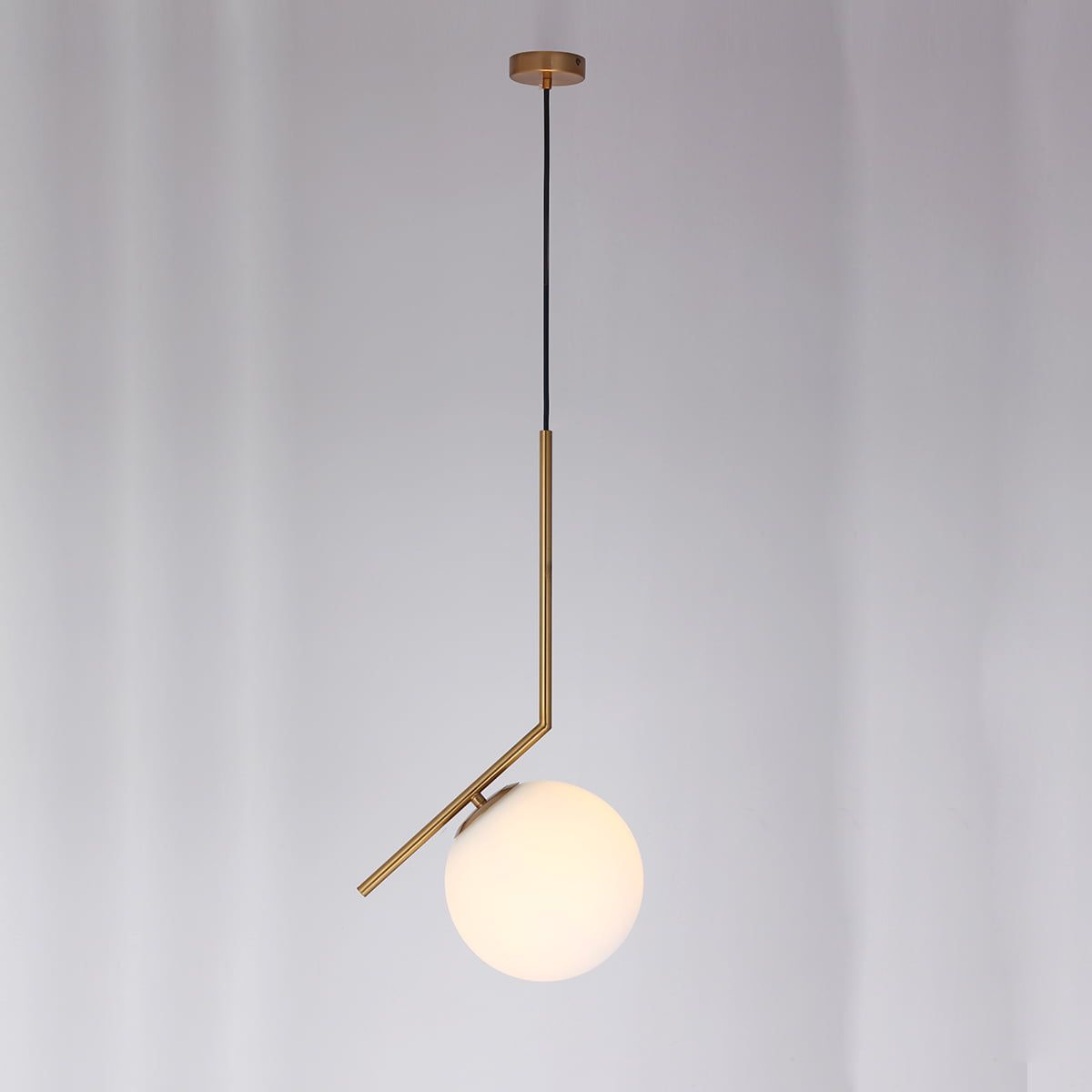 Imagem do produto Sindora Pendente 29 x 45 cm Dourado Branco Vidro DCD02014 (Haste Vem Avulsa)