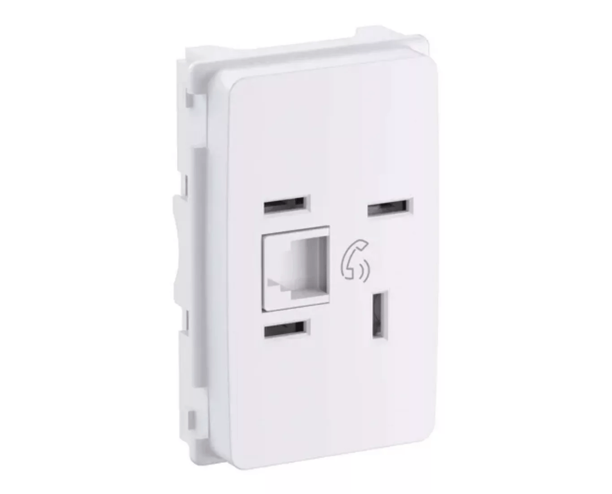 Imagem do produto Pial Legrand Conjunto Tomada de Telefone RJ11 4X2 Zeffia Branco
