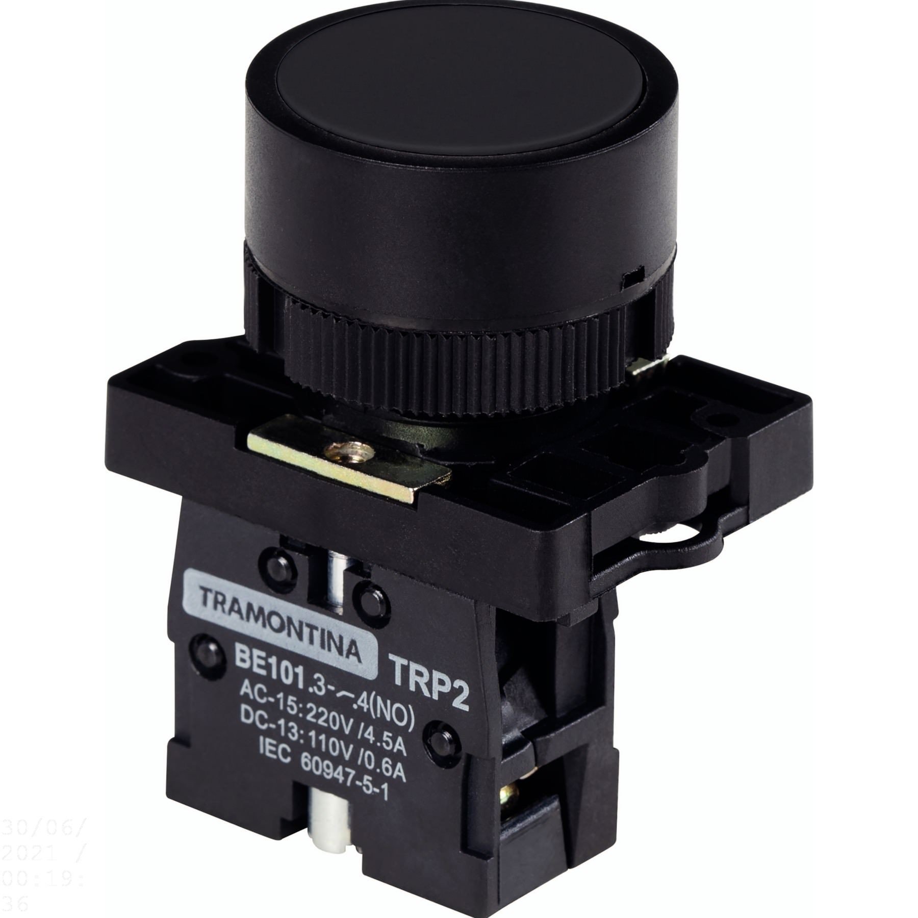 Imagem do produto Tramontina Botão de Impulso Tramontina TRP2-EA21 1NA Preto com Base de Plástico