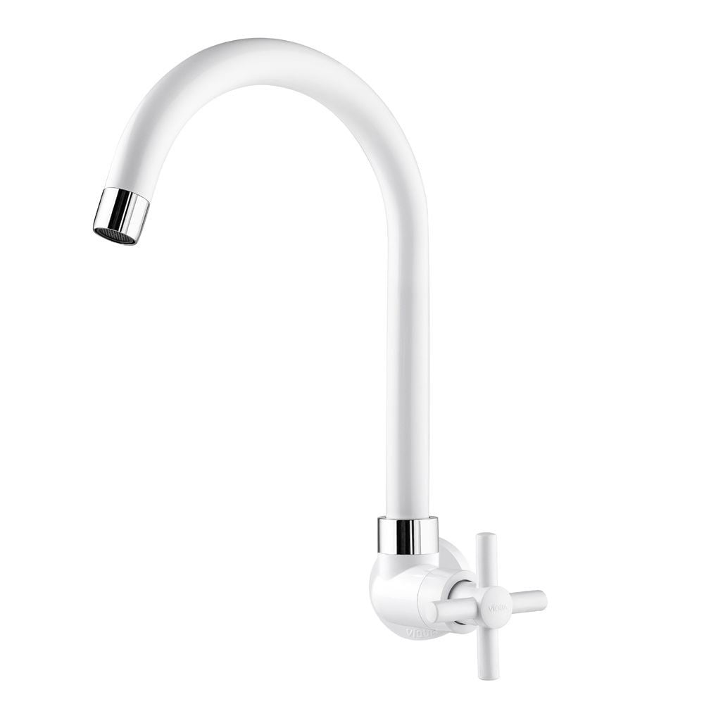 Imagem do produto Viqua Torneira de Parede para Cozinha Fienza Cristal Branca