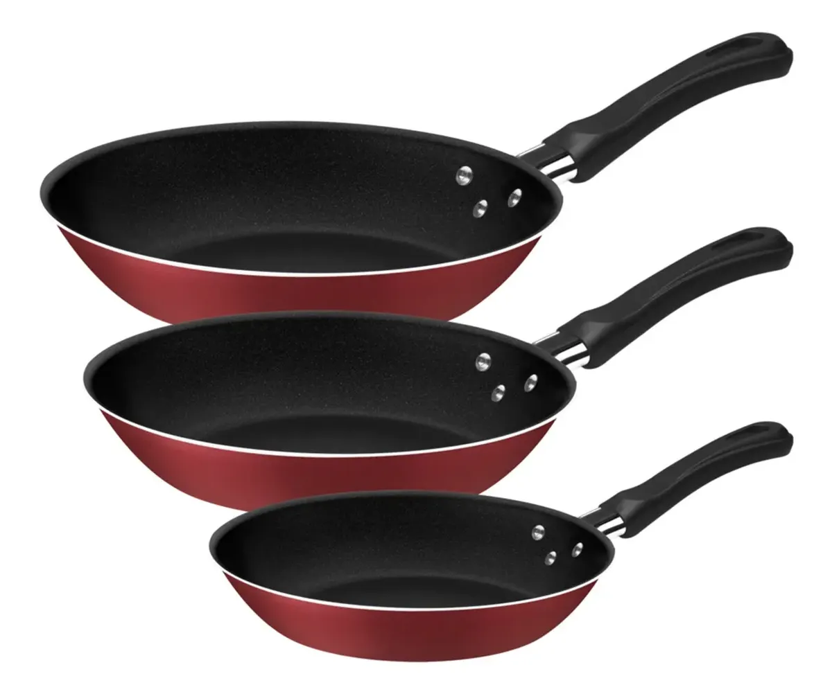 Imagem do produto Tramontina Kit Frigideiras Caribe Antiaderente Starflon 3 Peças