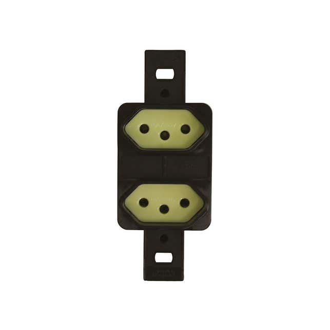 Imagem do produto Pial Legrand Conjunto 2 Tomadas Retangulares Distanciadas sem Placa Silentoque Cinza