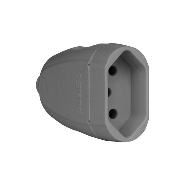 Imagem do produto Pial Legrand Plugue Fêmea Prolongador Reto 2P+T 10A Cinza 615975