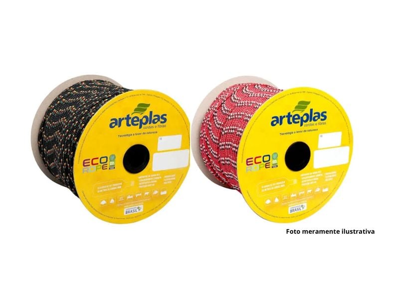 Imagem do produto Corda Eco Rope Arteplas Colorida Trançada 10mm 165m
