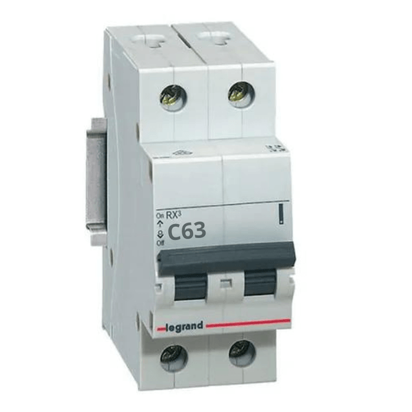 Imagem do produto Pial Legrand Disjuntor Bipolar DIN 63A Curva C Branco