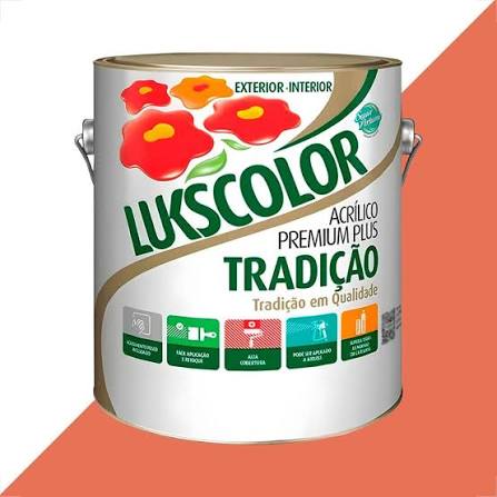 Imagem do produto Lukscolor Tinta Acrílica Látex Tradição Terracota 3,6 Litros
