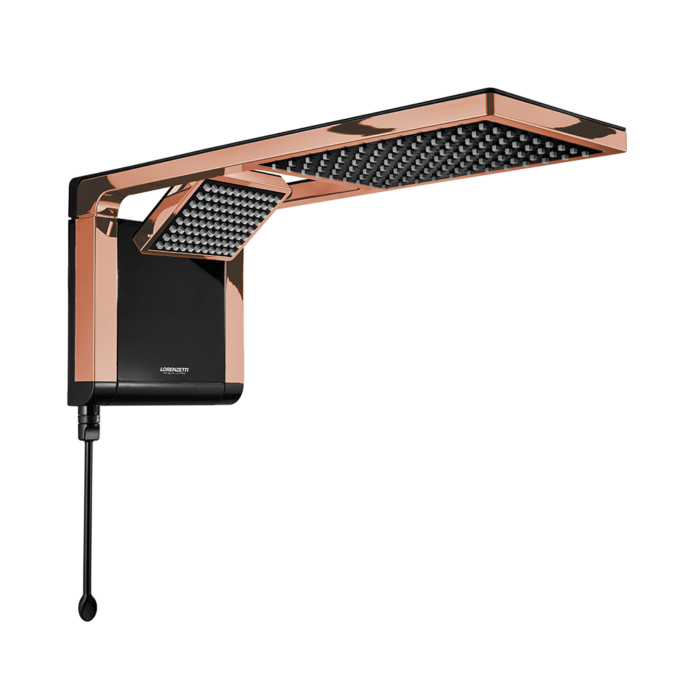 Imagem do produto Lorenzetti Acqua Duo Ultra Chuveiro Elétrico Multitemperatura 220V 7800W Preto e Rose Gold