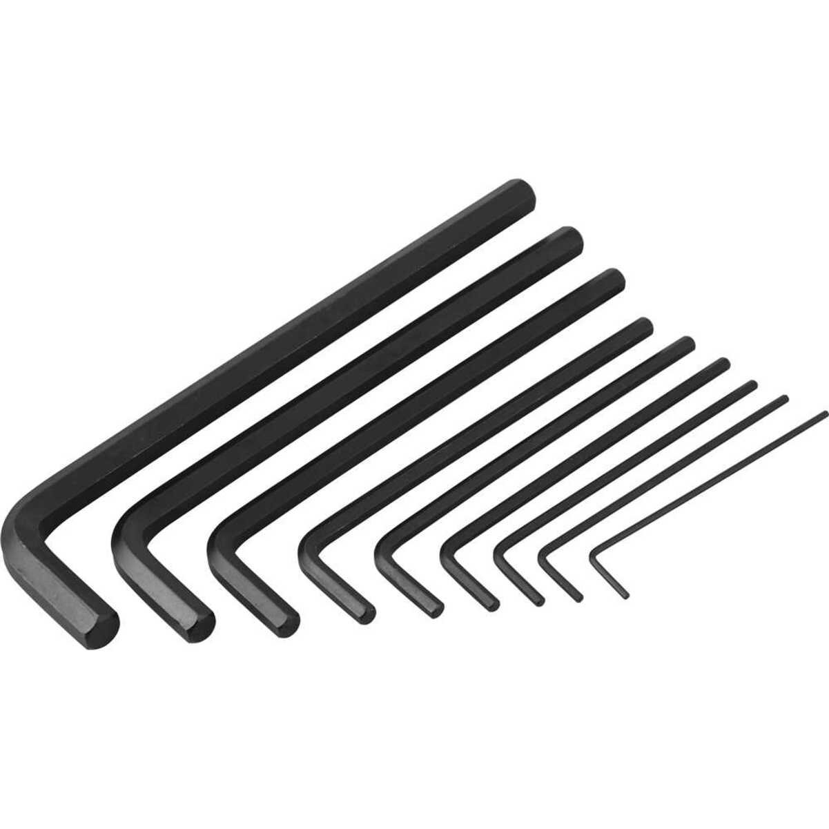Imagem do produto Black Decker Jogo de Chaves Hex L Long Irwin Ponta Bola 9 Peças 1/16" a 3/8" IW10747