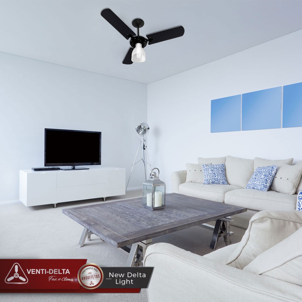 Imagem do produto Venti delta Ventilador de Teto New Comer 3 Pás 127V Preto