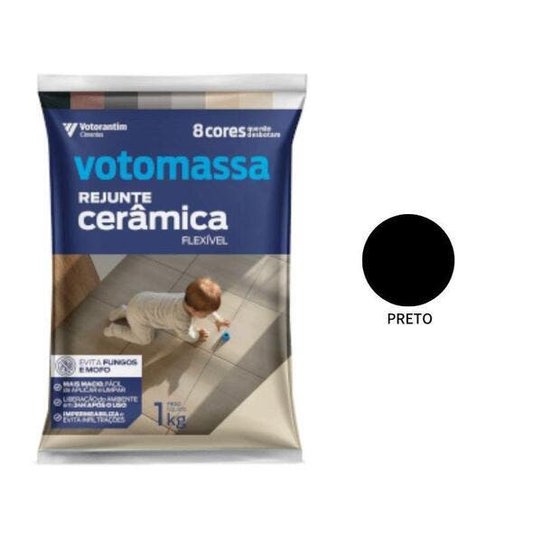 Imagem do produto Rejunte Flex Votomassa Preto 1kg Votorantim