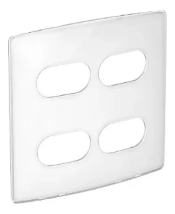 Imagem do produto Pial Legrand Placa 4X4 com 4 Postos Distanciados (2+2 Postos) Nereya Gloss Ébano
