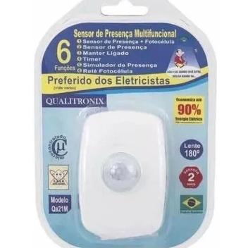 Imagem do produto Sensor de Presença Microcontrolado 180° com Fotocélula QA21M Qualitronix
