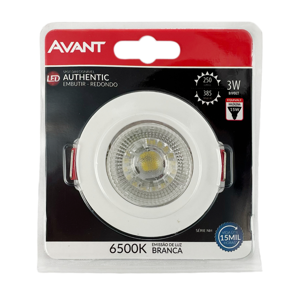 Imagem do produto Brimax Spot LED Redondo 3W 6500K Bivolt Frio