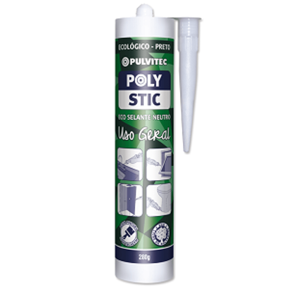 Imagem do produto Pulvitec Cola Selante Polystic Eco PMG 280 g Preto