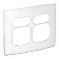 Imagem do produto Pial Legrand Placa 4X4 com 3 Postos (2 Juntos de um lado + 1 Isolado do outro) Nereya Gloss Ébano