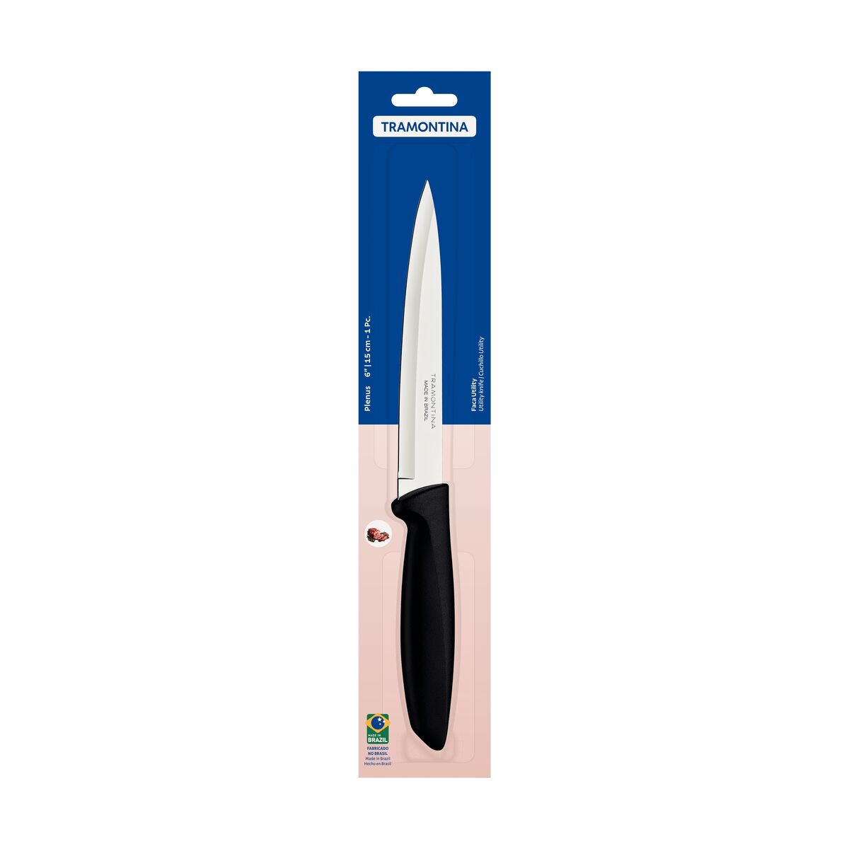 Imagem do produto Tramontina Faca Utility Plenus em Aço Inox 6" com Cabo de Polipropileno Preto