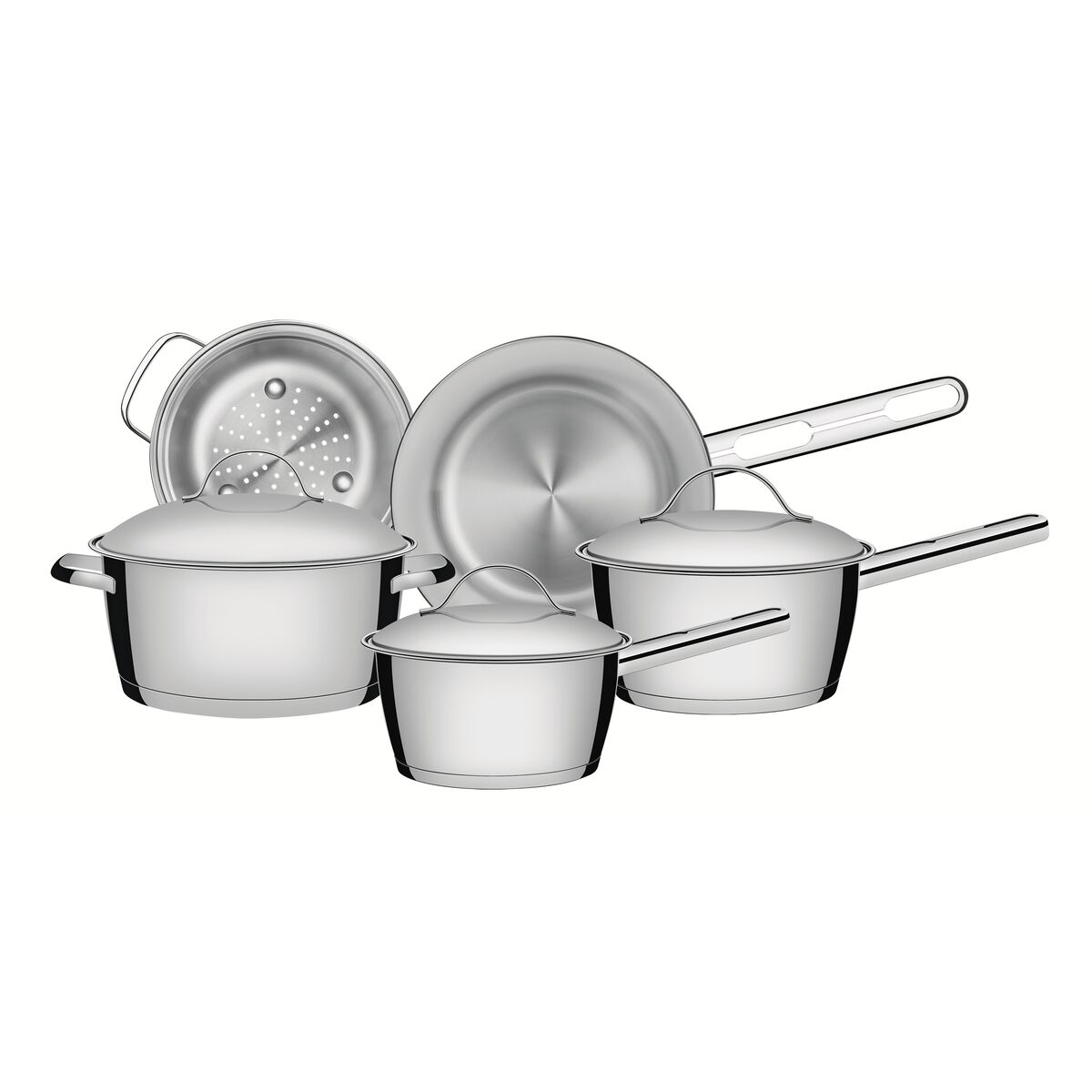Imagem do produto Tramontina Jogo de Panelas Aço Inox 5 Peças Linha Allegra
