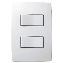 Imagem do produto Pial Legrand Conjunto Completo 1 Interruptor Simples e 1 Interruptor Paralelo com Placa 4x2 Silentoque Cinza