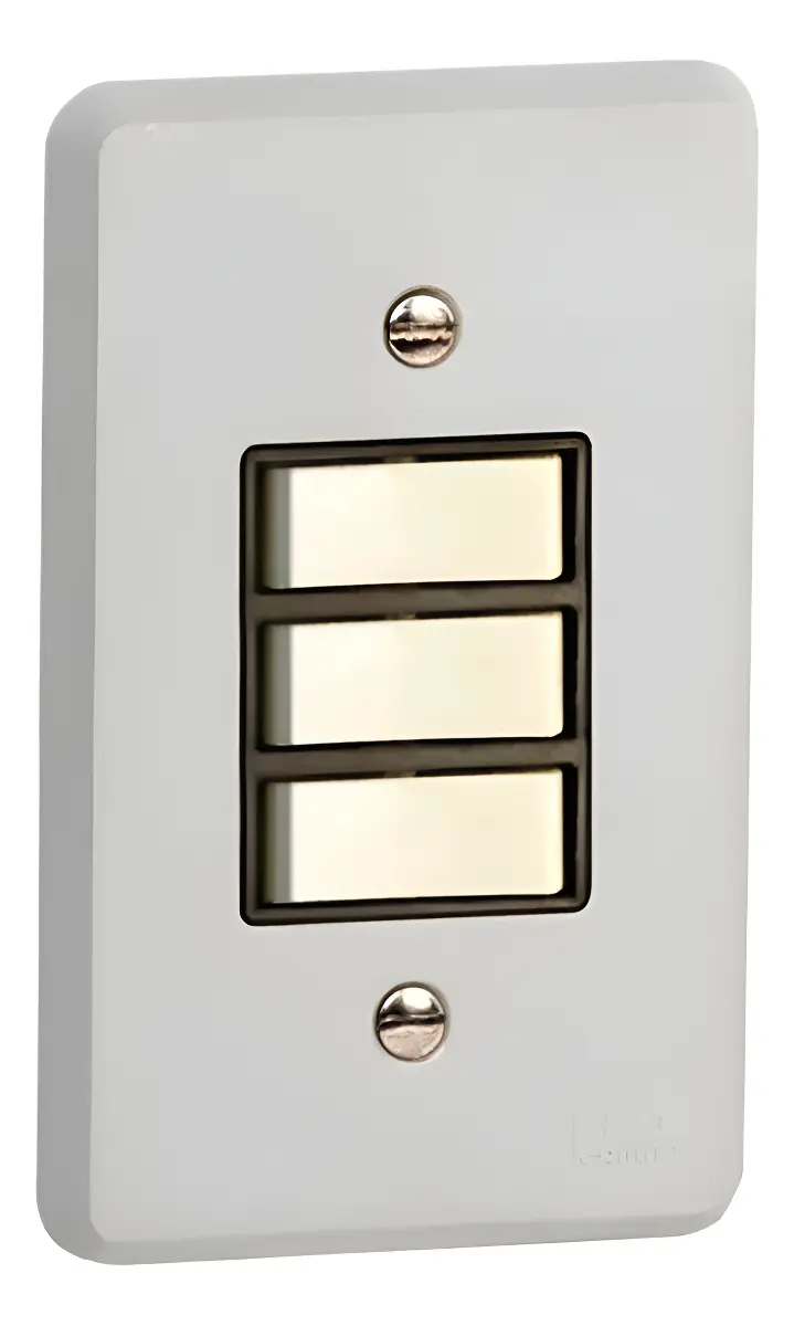 Imagem do produto Pial Legrand Conjunto Completo 3 Interruptores Simples com Placa 4x2 Silentoque Cinza