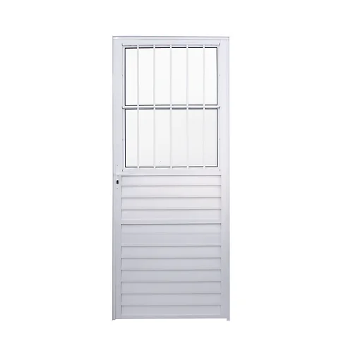 Imagem do produto Atlantica Porta Social Fortline com Grade 2100 x 860 Branca Esquerda 2665N