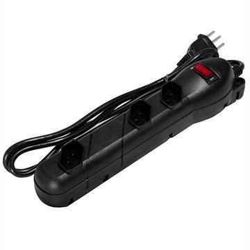 Imagem do produto Filtro de Linha 3 Tomadas Preto Qualitronix