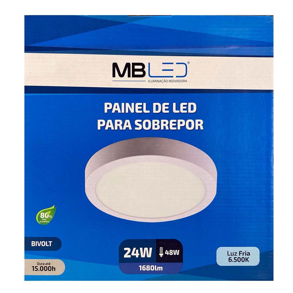 Imagem do produto Opus Plafon LED Sobrepor Redondo 24W 6500K Bivolt