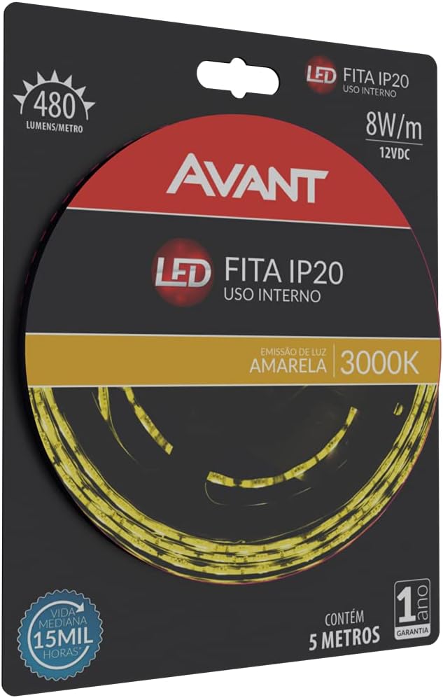 Imagem do produto Avant Fita LED Interna IP20 14,4W 5 m 3000K