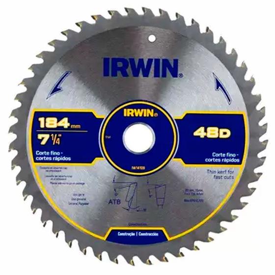 Imagem do produto Irwin Disco de Serra Circular Widia 7.1/4 Pol 184mm 48 Dentes